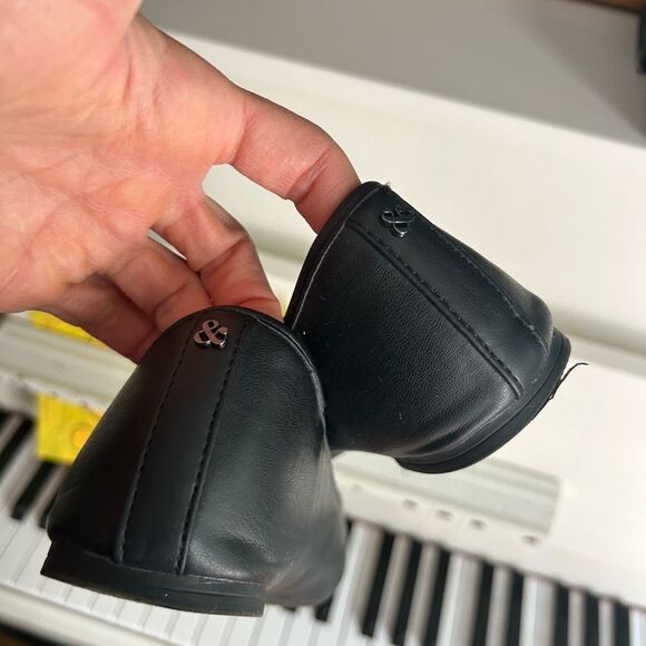 Sam & Libby Black Loafers with Silver Accent 10 - Picture 7 of 12